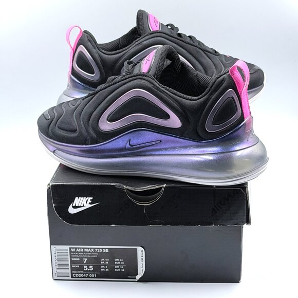 Nike Wmns Air Max 720 SE 'Black Laser Fuchsia' - Picture 3 of 14